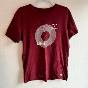 Jack & JONES Burgundy Logo Graphic Tee